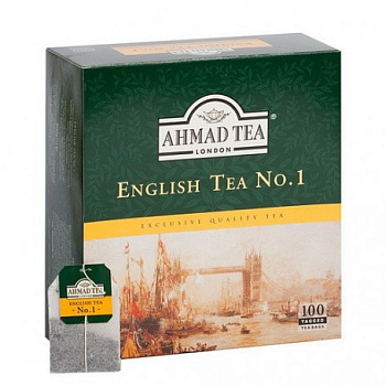 Чай Ахмад "№1" черный 100пак с нит., 1/12, 393975