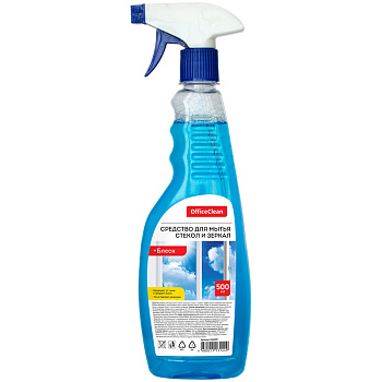 Средство для мытья стекол и зеркал OfficeClean "Блеск" 500мл, с распылителем, 1/24, 246209
