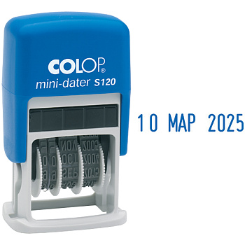 Датер ленточный Colop пластик 1стр шрифт 3,8мм S 120/BL 163199