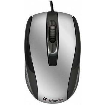 Мышь проводная DEFENDER Optimum MM-140, USB серебристо-черный, 52140, 206876, 511074
