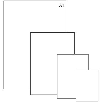Ватман формата А1 (860*610мм), чертежный, ЛенГознак, 200 г/м2, Водяной знак.1/300, 000810, Россия