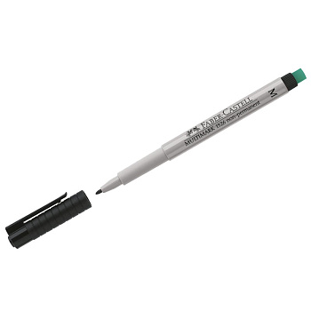 Маркер неперм. для глянц.пов. Faber-Castell "Multimark non permanent" M, черный,пулев.,1,0мм,с ласт.