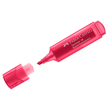 Текстовыделитель Faber-Castell "46" красный, 1-5мм, 154621, 1/10, 290172