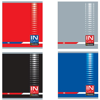 Тетрадь А5 48л, BRAUBERG, клетка, обложка мелованный картон+лак, "Индей", 4 вида, 400518