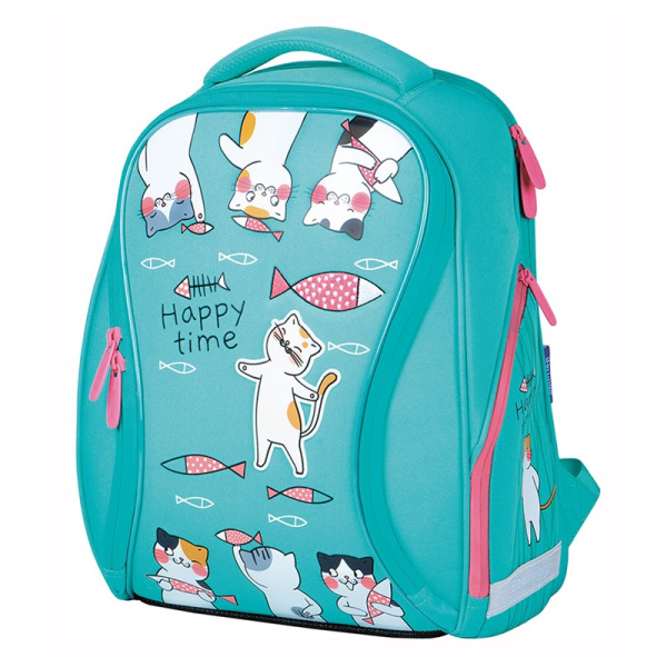 Ранец Berlingo Nova "Cats time" 37*28*18см, 2 отделения, 2 кармана, анатомическая спинка, 297543