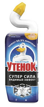Туалетный утенок Средство для ванной и туалета Суперсила видимый эффект 500мл, 658775/275361