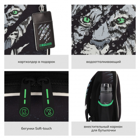 Ранец Кокос "Ergo Light Tiger", 27*35*13см, 1 отделение, 210590