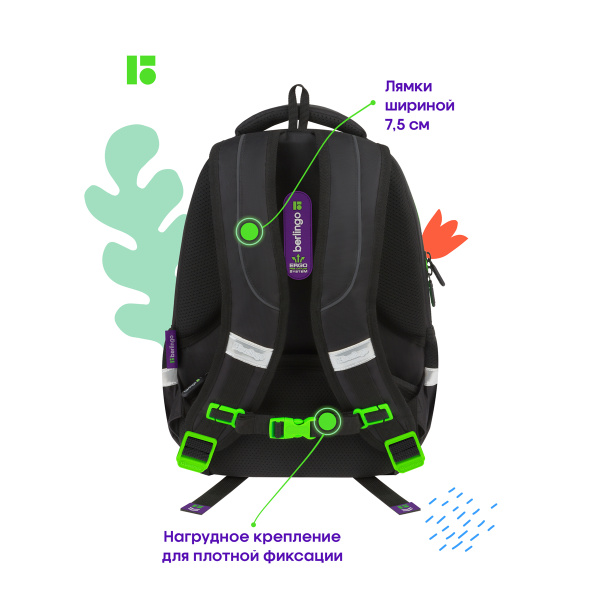 Рюкзак Berlingo Comfort "Future is now" 38*27*18см, 3 отдел, 3 кармана, эргономическая спинка,351749