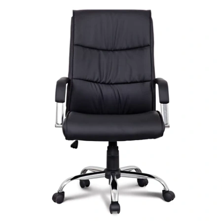 Кресло офисное  BRABIX "Space EX-508", экокожа, хром, черное, 530860