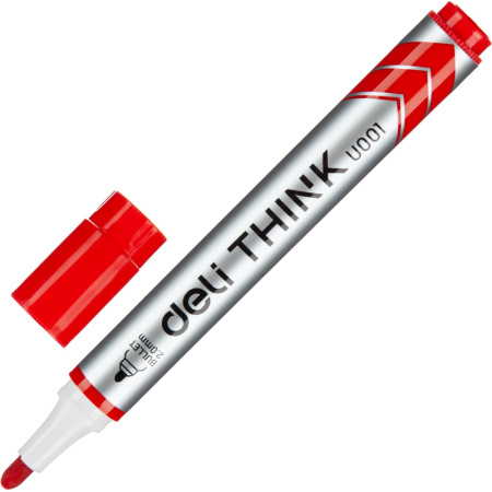 Маркер для доски Deli Think красный, пулевидный, 2мм, 1675997