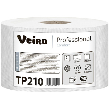 Т/б Veiro "Professional Comfort" 2-сл 215м (Т8) тиснение, белая,1/6,220143