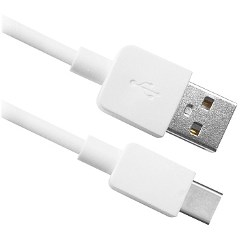 Кабель Defender USB08-01С USB2.0 (AM) - C Type, 2.1A, 1м, белый, 306517