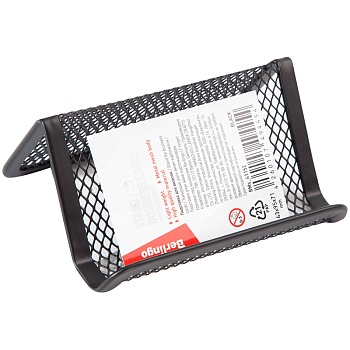 Подставка для визиток настольная Berlingo "Steel&Style", металл., черн., 1/3, BMs_41152, 268971