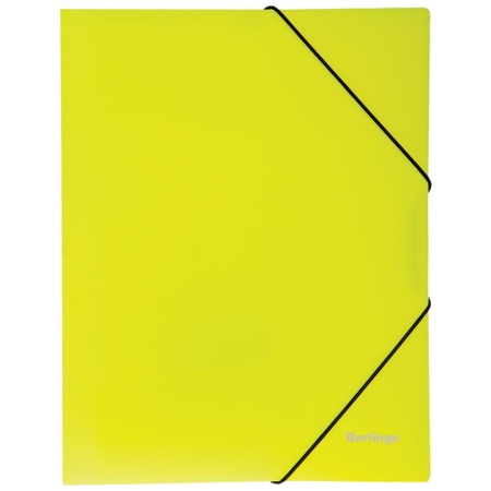 пка на резинке Berlingo "Neon" А4, 500мкм, неоновая желтая, 239880
