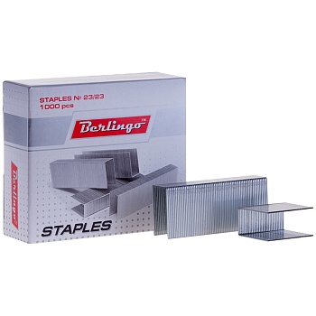Скобы д/степлера №23/23 Berlingo оцинкованные, 1000 шт, DSk_23230, 1/20, 182095, Китай Скобы д/степлера №23/23 Berlingo оцинкованные, 1000 шт, DSk_23230, 1/20, 182095, Китай