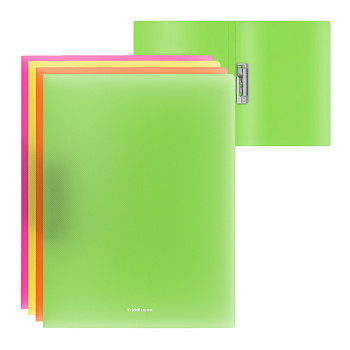 Папка с бок. мет. приж.  Erich Krause "Neon", 17мм, 500мкм, ассорти 47185/295202