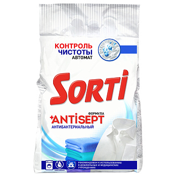 СМС Сорти 2,4кг Контроль чистоты, для БЕЛОГО  антибактериальный 8550-3,304885