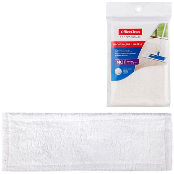 Насадка МОП 40*10см OfficeClean Professional с карманами, микрофибра, для швабры  266757