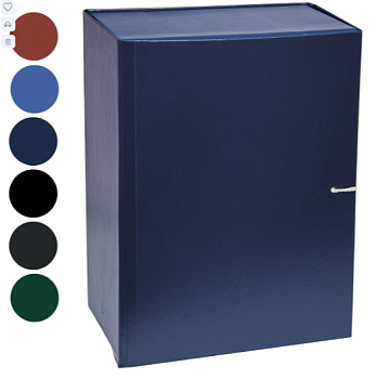 Папка архивная OfficeSpace с жесткими клапанами А4 120мм, завязки, бумвинил, ассорти, 239070