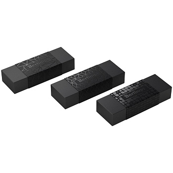 Ластик Berlingo DoubleBlack, прямоугольный 50*18*10мм, Blc_00420, 318341