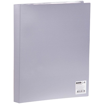 Папка 40 вклад OfficeSpace, 21мм, 400мкм, серая, 1/5, 158489/F40L4_289