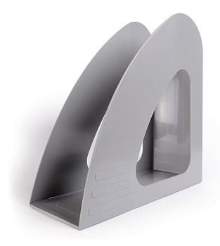 Лоток д/бумаг вертикальный Hatber 235*90*240 серый, 047421