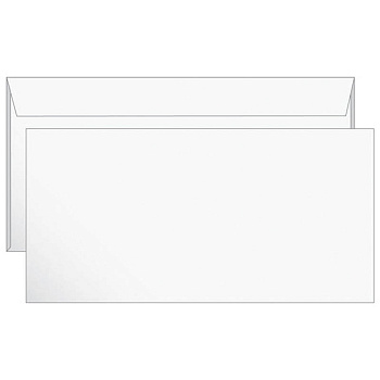 Конверт Е65 110*220мм без подсказа, без окна, отрывная полоса, 1/1000, 066246, Россия