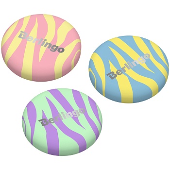 Ластик Berlingo "Zebra" круглый, термопластичная резина, 36*36*11мм, 330167 