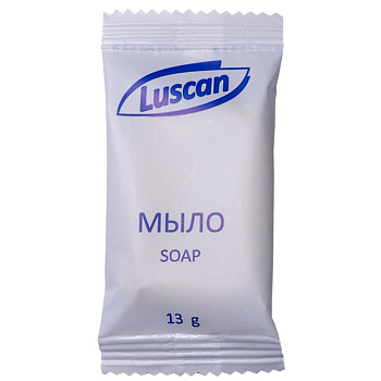 Мыло отельное "Luscan" 13гр флоупак  1/500, 1262036