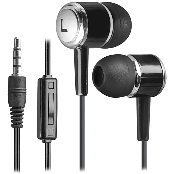 Наушники с микрофоном Defender "Pulse" 427, 1,2м, черный, 260517/63427