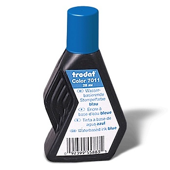 Краска д/печатей TRODAT, синяя, 28 мл, на водной основе, 7011с, 1/10, 220735, 071444, Австрия
