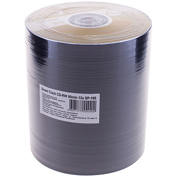 Диск CD-RW 700Mb Smart Track 4-12x Bulk, 1/100, РФ 088698
