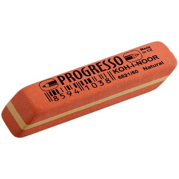 Ластик KOH-I-NOOR "Progresso", 57х14х8 мм, комбинир, каучук, 027653