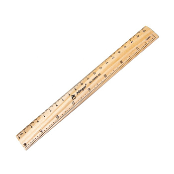 Линейка 30см дерево, Alingar, 2 шкалы, AL3695-30, 33245