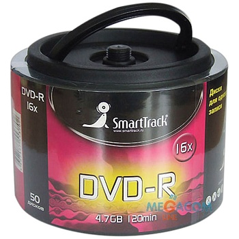Диск DVD-R 4.7Gb Smart Track 16х Cake Box 1/50, 134315