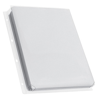 Папка-вкладыш с перфорацией ДПС А4 180мкм (243*310) ПВХ "апельсин. корка", расширяющ. ШТУЧНО 300271