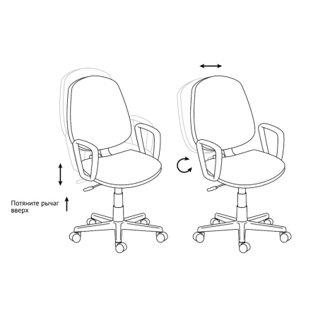 Кресло оператора Helmi HL-M30 "Престиж", кожзам черный, 342080