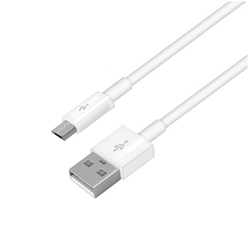 Кабель Oxion DCC005 USB2.0 (A) - microUSB (B), 1м, белый,299067