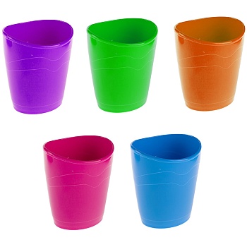 Подставка-стакан Стамм "Премиум. Intensive", пластик, овальный, ассорти, 215587